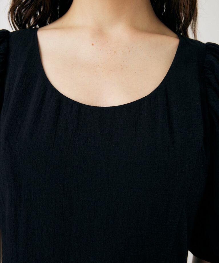 MOUSSY「PUFF SLEEVE CRAPE ドレス」|ワンピース|
