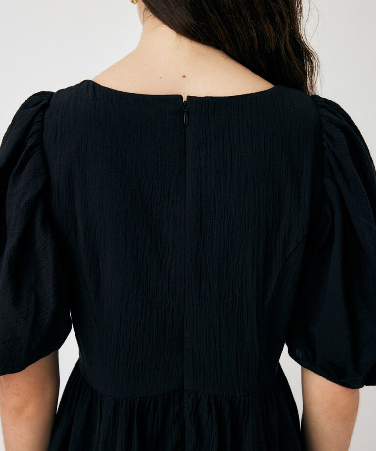 MOUSSY「PUFF SLEEVE CRAPE ドレス」|ワンピース|