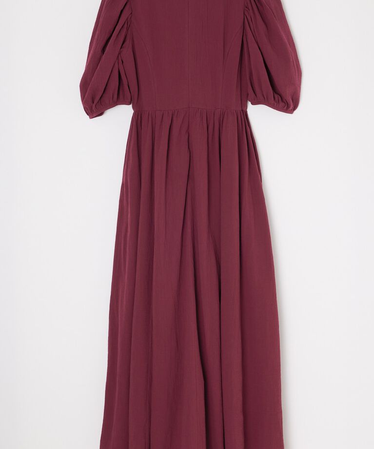 MOUSSY「PUFF SLEEVE CRAPE ドレス」|ワンピース|