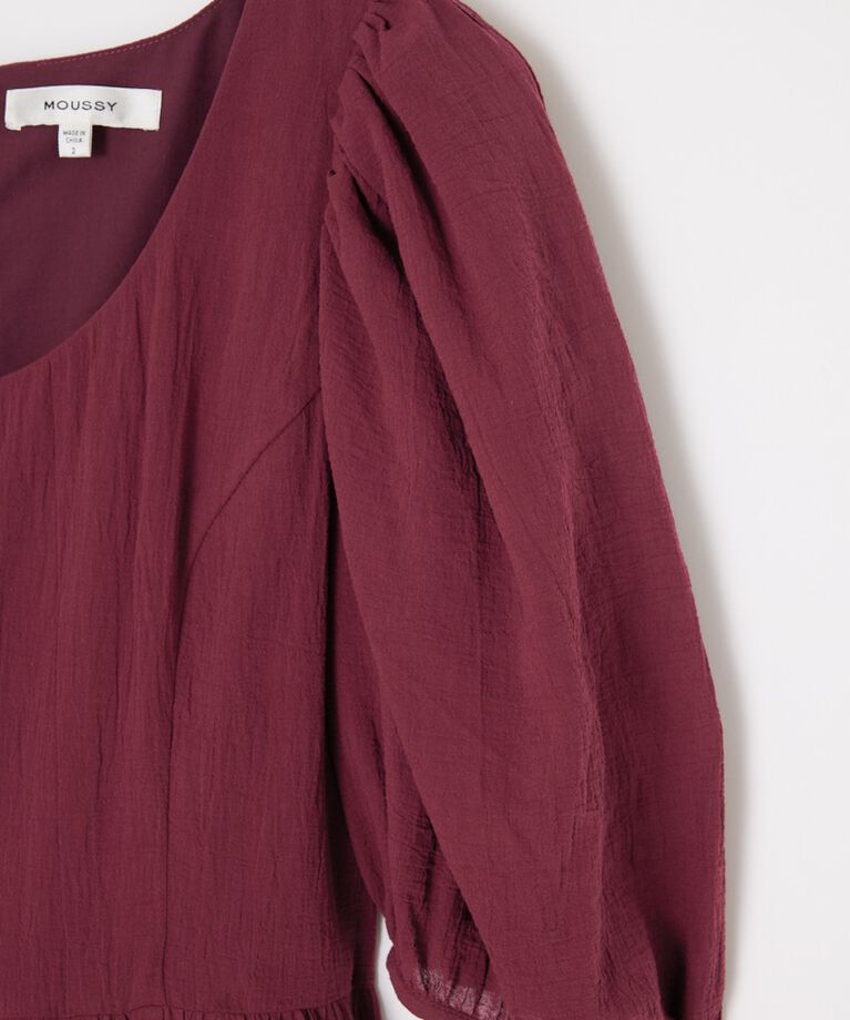 MOUSSY「PUFF SLEEVE CRAPE ドレス」|ワンピース|