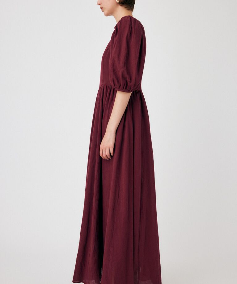 MOUSSY「PUFF SLEEVE CRAPE ドレス」|ワンピース|