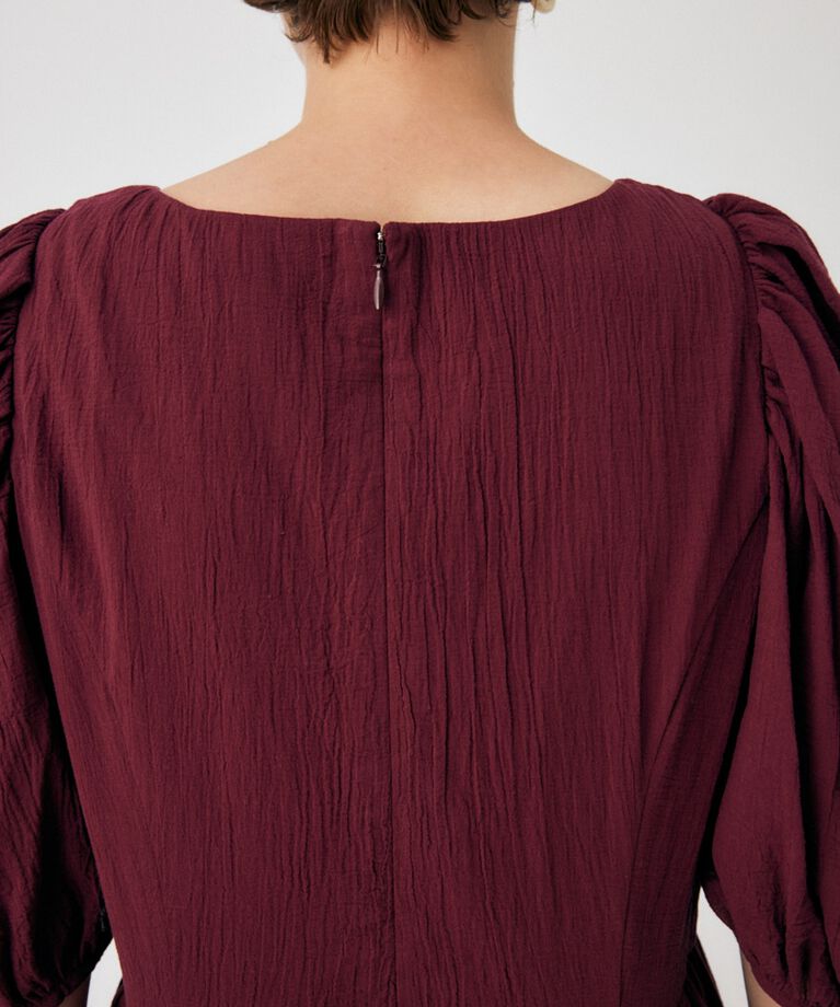 MOUSSY「PUFF SLEEVE CRAPE ドレス」|ワンピース|