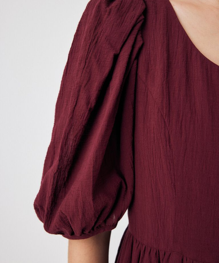 MOUSSY「PUFF SLEEVE CRAPE ドレス」|ワンピース|