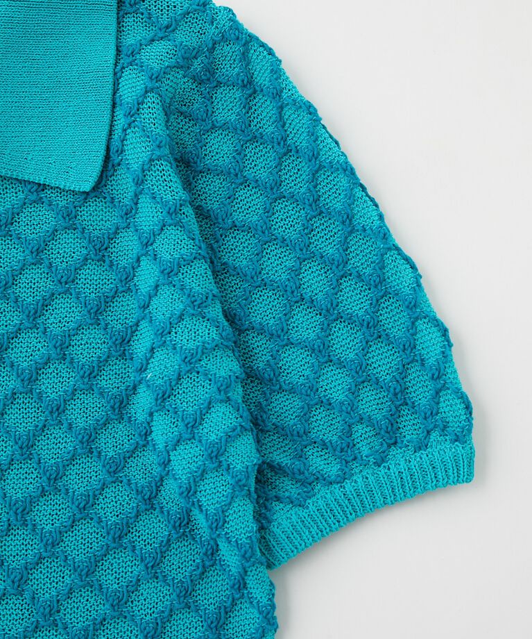 MOUSSY「OPENWORK KNIT POLO」|ニット・セーター|