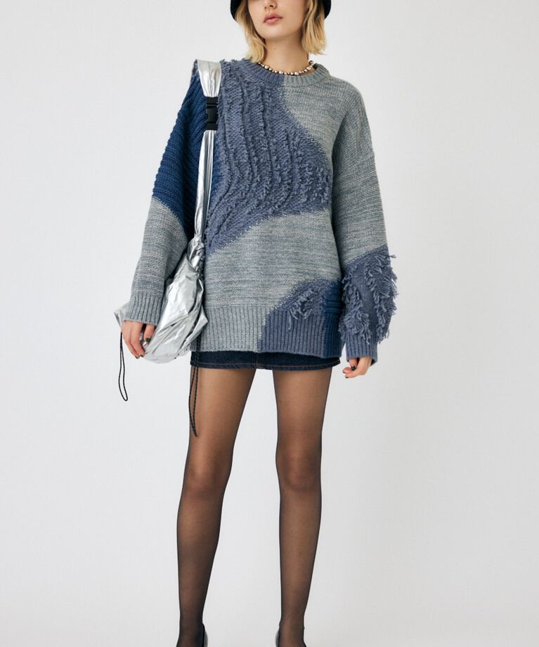 MOUSSY「PATCH DESIGN ニット」|ニット・セーター|