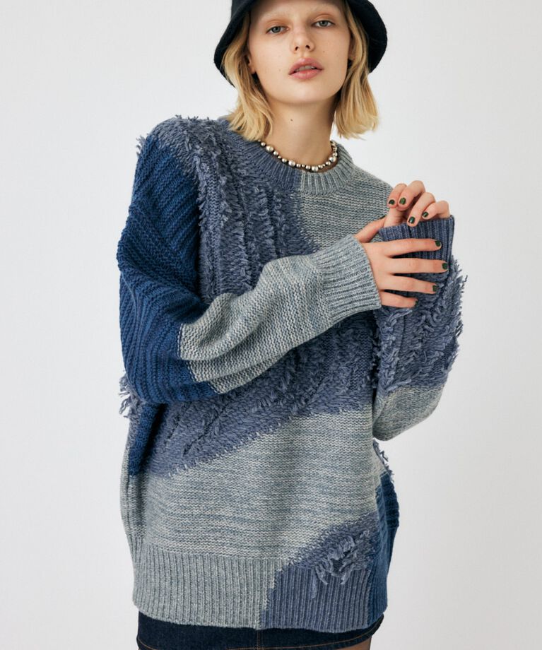 MOUSSY「PATCH DESIGN ニット」|ニット・セーター|