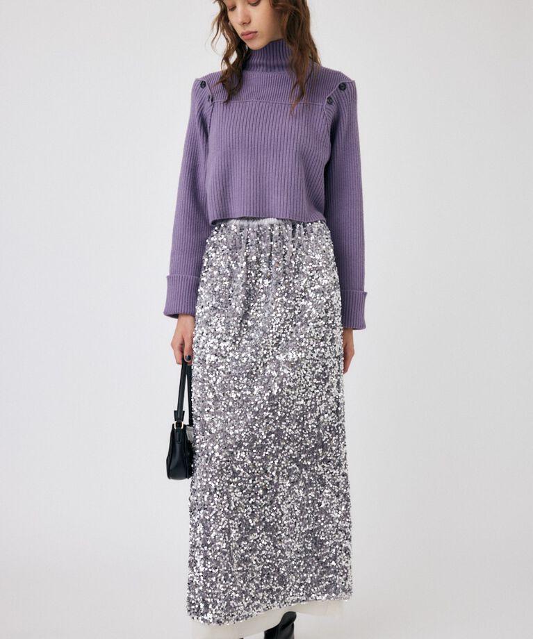MOUSSY「LAYERED LIKE オープンショルダーニット」|ニット・セーター|