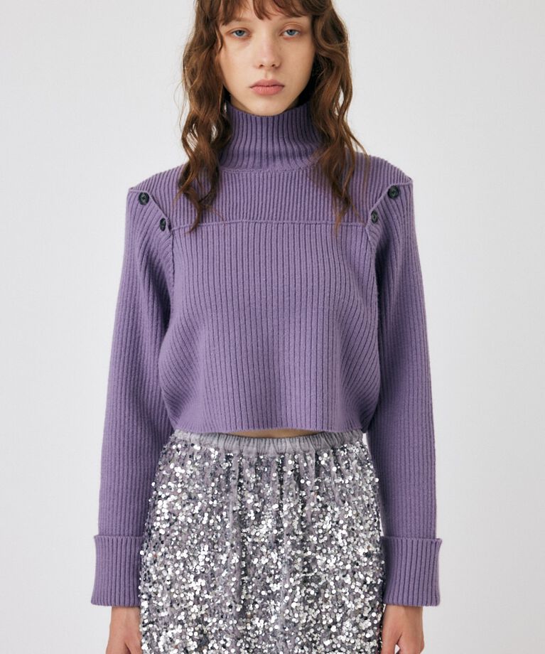 MOUSSY「LAYERED LIKE オープンショルダーニット」|ニット・セーター|