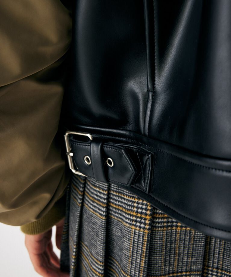 MOUSSY「FAUX LEATHER DETACHABLE ジャケット」|その他|