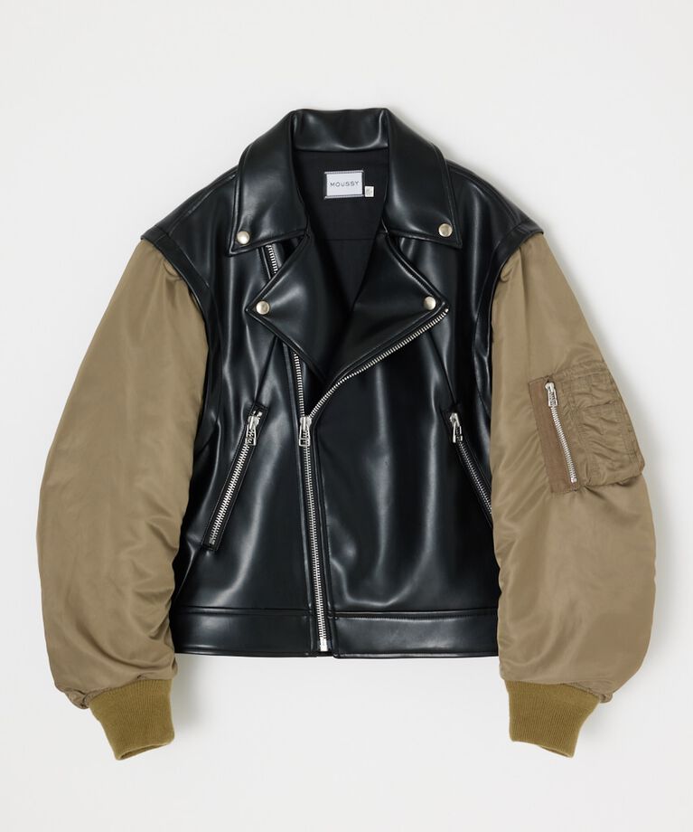 MOUSSY「FAUX LEATHER DETACHABLE ジャケット」|その他|