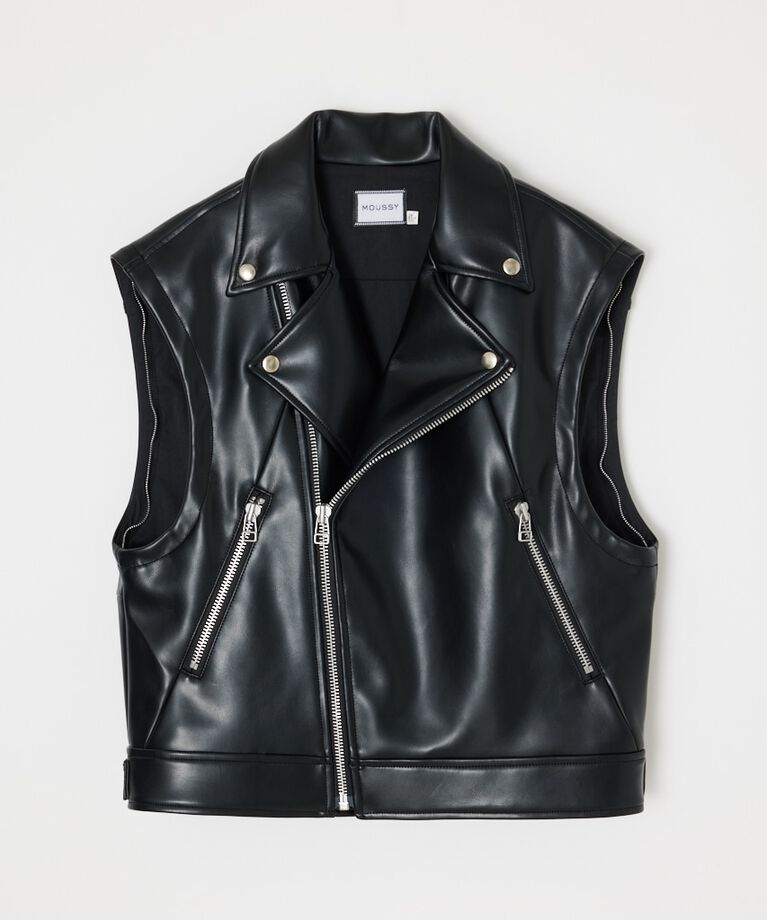 MOUSSY「FAUX LEATHER DETACHABLE ジャケット」|その他|