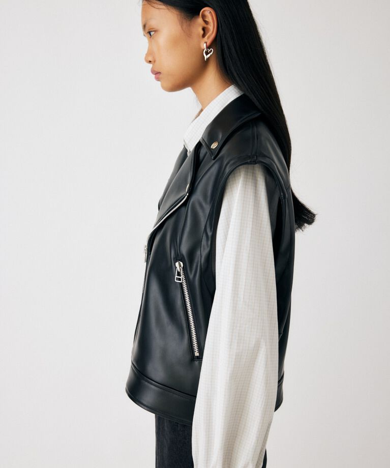 MOUSSY「FAUX LEATHER DETACHABLE ジャケット」|その他|