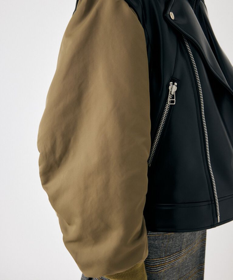 MOUSSY「FAUX LEATHER DETACHABLE ジャケット」|その他|