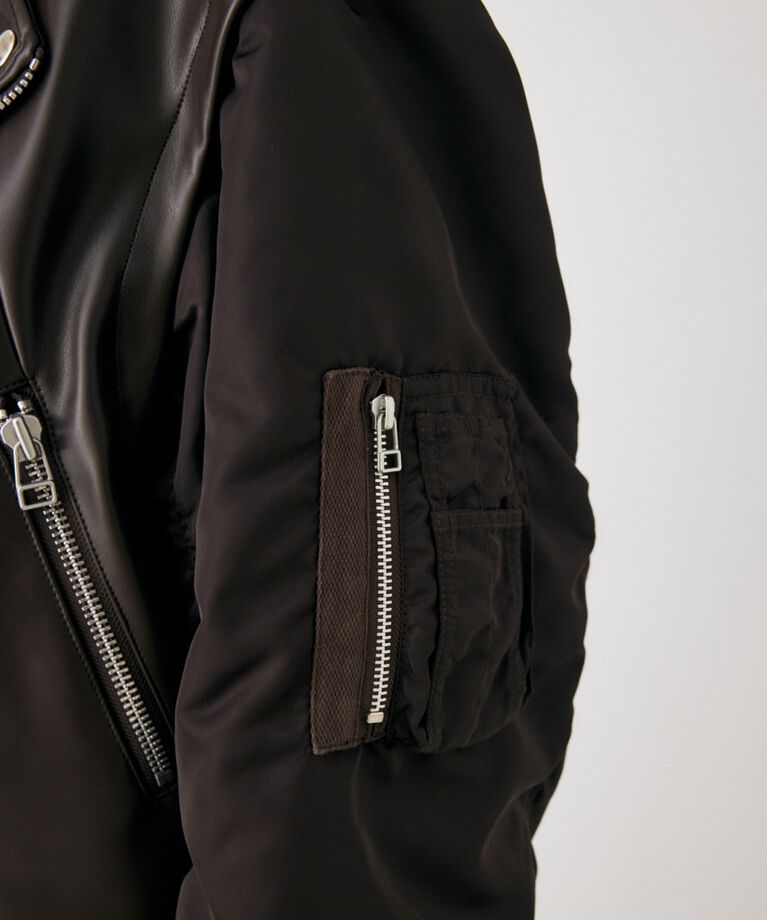 MOUSSY「FAUX LEATHER DETACHABLE ジャケット」|その他|