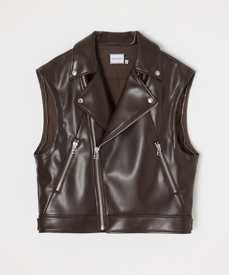 MOUSSY「FAUX LEATHER DETACHABLE ジャケット」|その他|