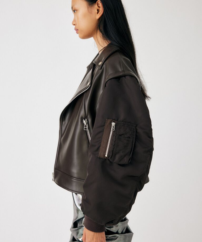 MOUSSY「FAUX LEATHER DETACHABLE ジャケット」|その他|