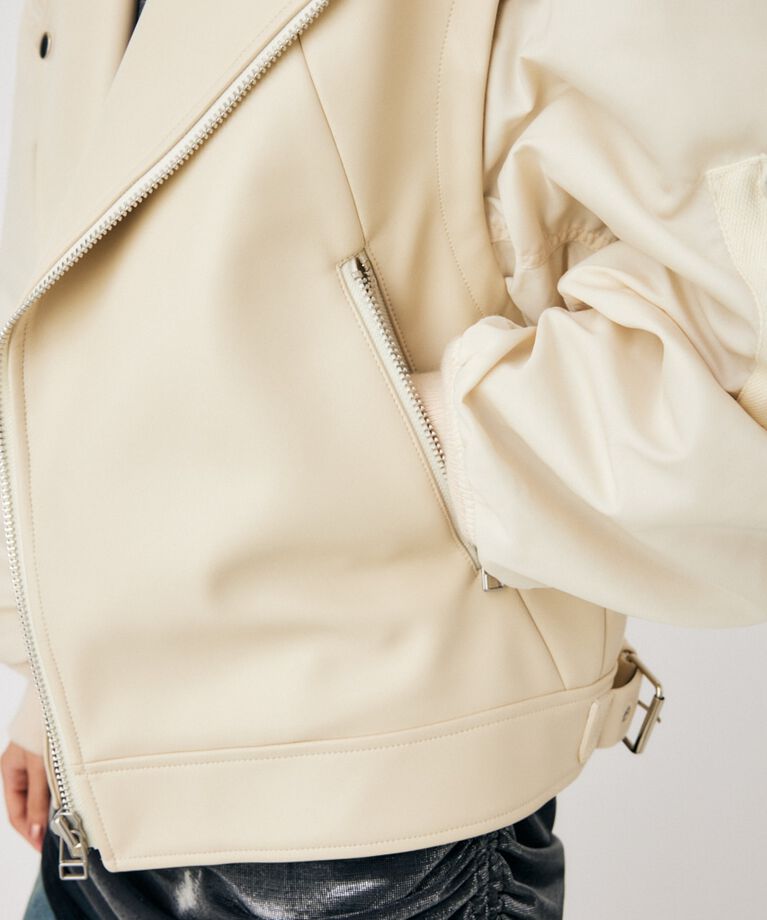 MOUSSY「FAUX LEATHER DETACHABLE ジャケット」|その他|