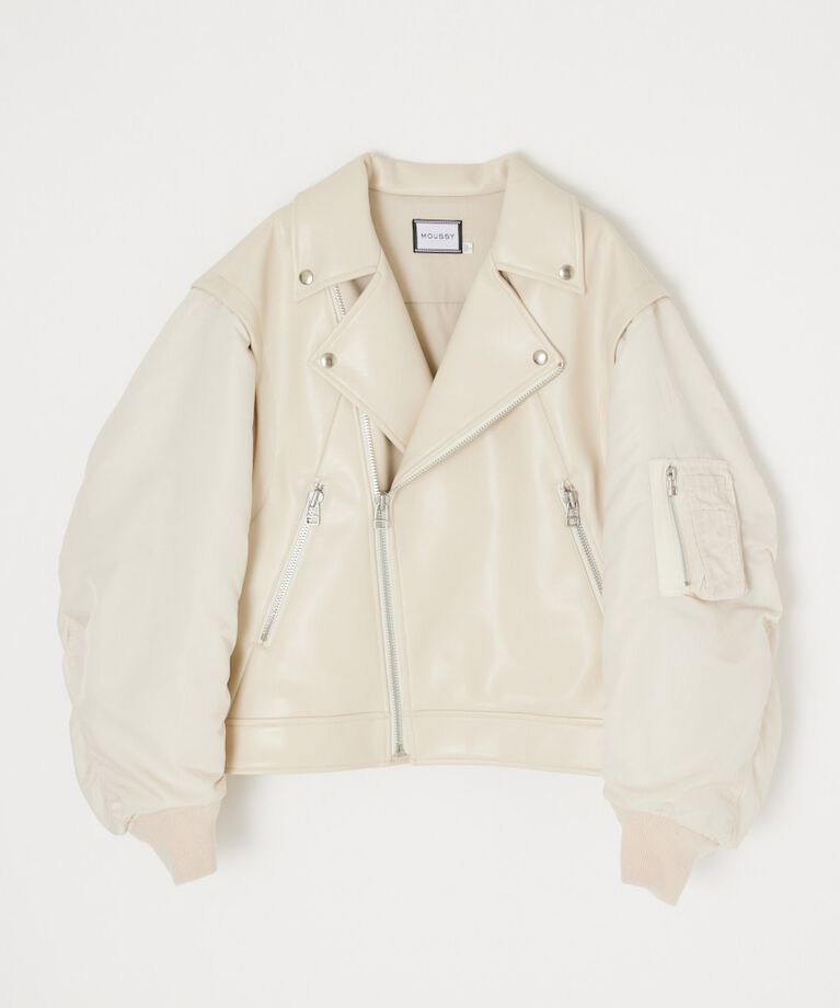 MOUSSY「FAUX LEATHER DETACHABLE ジャケット」|その他|