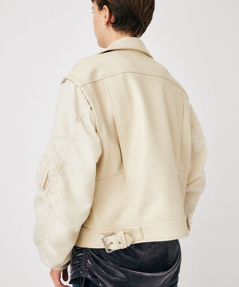 MOUSSY「FAUX LEATHER DETACHABLE ジャケット」|その他|