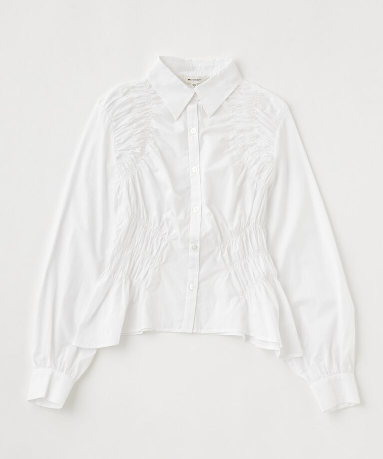 MOUSSY「COTTON GATHER シャツ」|シャツ・ブラウス|