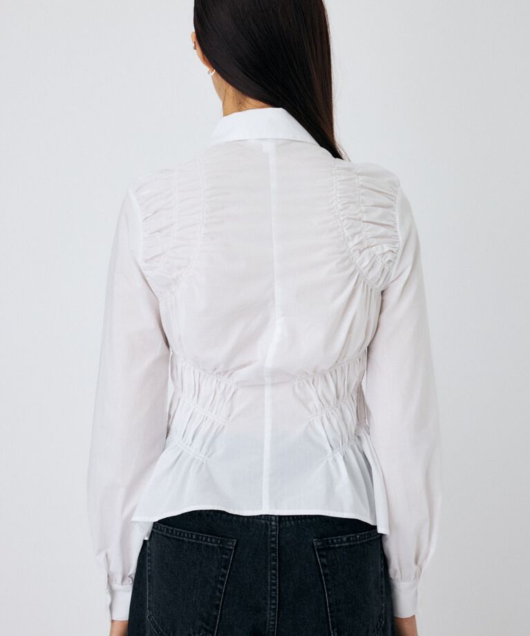 MOUSSY「COTTON GATHER シャツ」|シャツ・ブラウス|