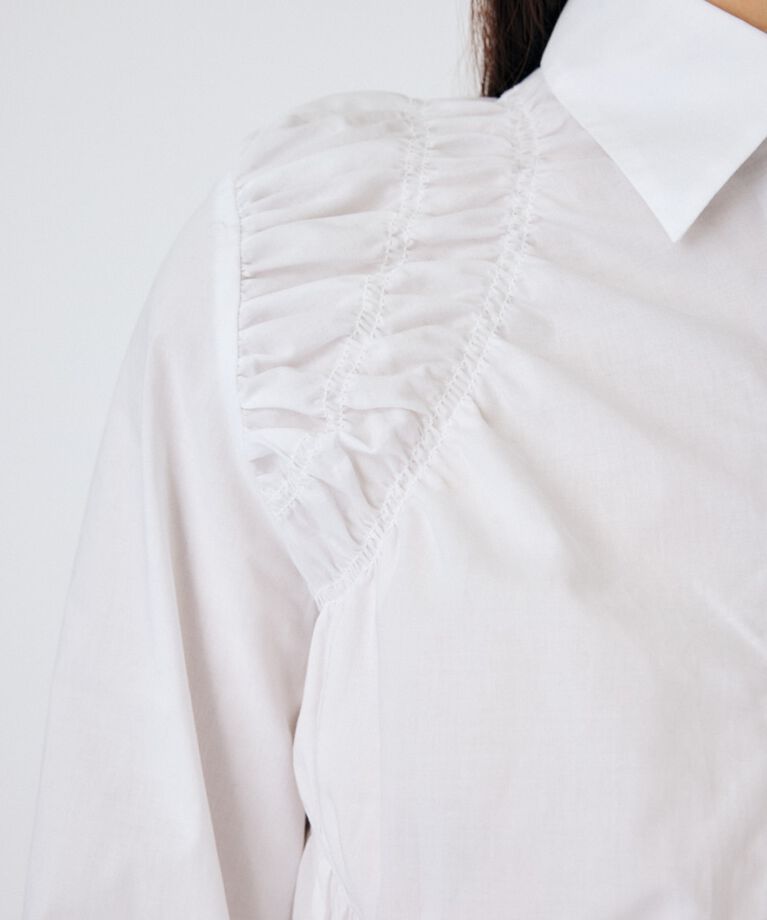 MOUSSY「COTTON GATHER シャツ」|シャツ・ブラウス|