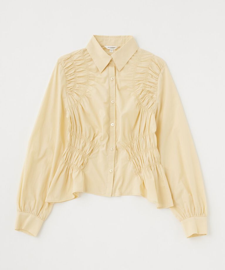 MOUSSY「COTTON GATHER シャツ」|シャツ・ブラウス|