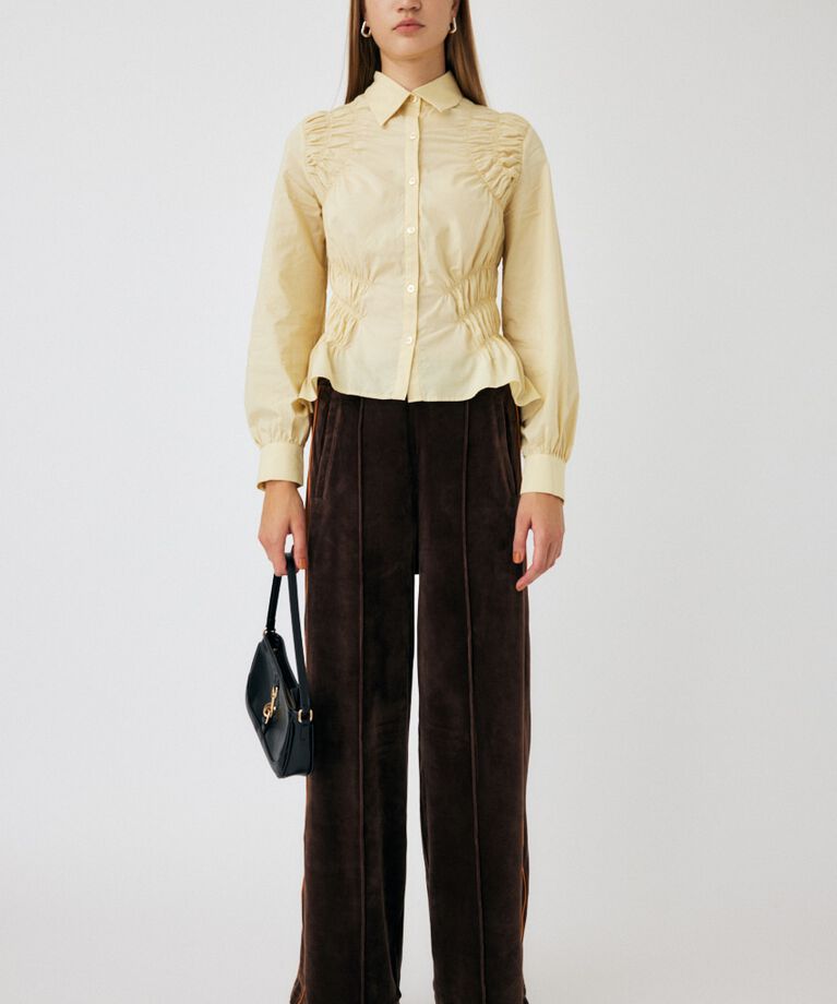 MOUSSY「COTTON GATHER シャツ」|シャツ・ブラウス|