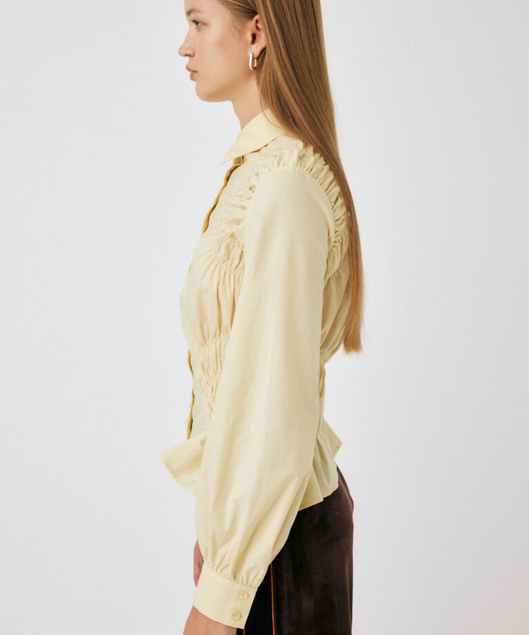 MOUSSY「COTTON GATHER シャツ」|シャツ・ブラウス|