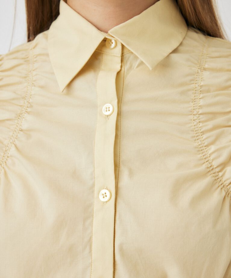 MOUSSY「COTTON GATHER シャツ」|シャツ・ブラウス|