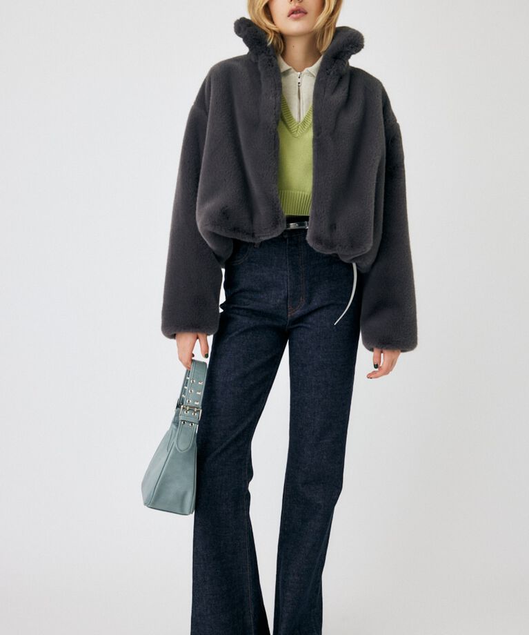 MOUSSY「LAYERED HALF ZIP セーター」|ニット・セーター|