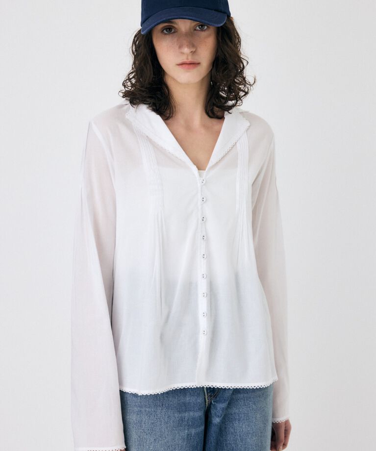 MOUSSY「COTTON PINTUCK ブラウス」|シャツ・ブラウス|O/WHT1