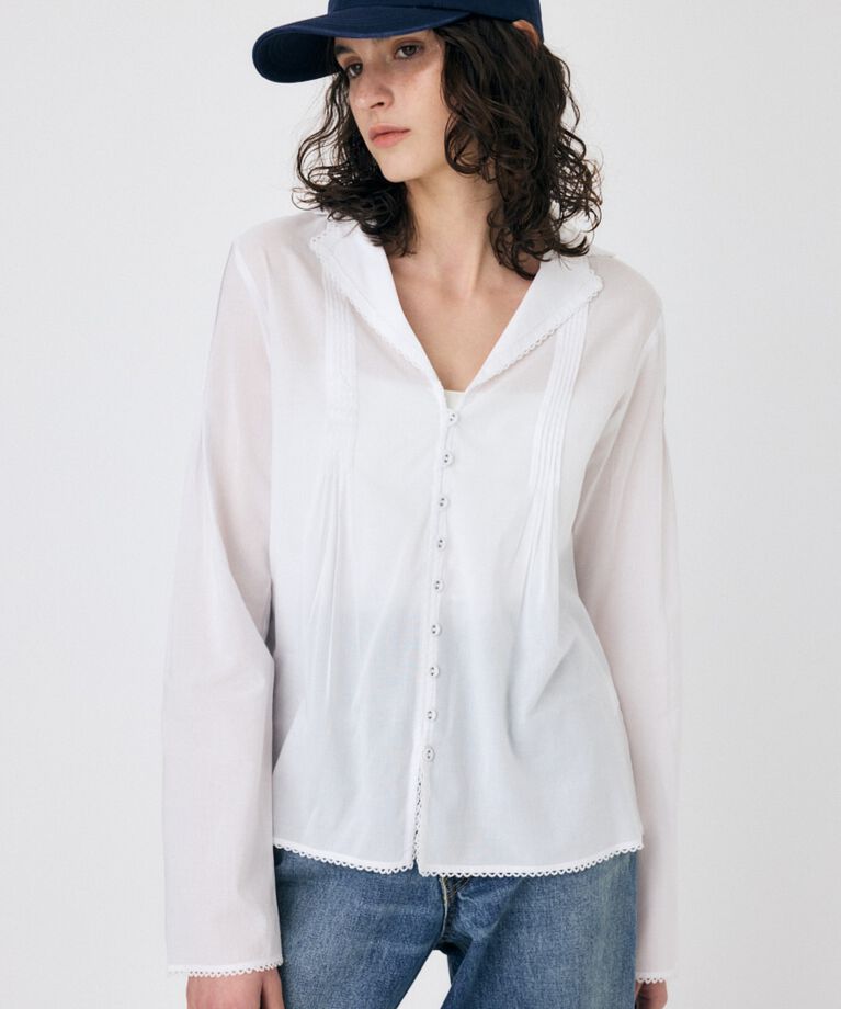 MOUSSY「COTTON PINTUCK ブラウス」|シャツ・ブラウス|