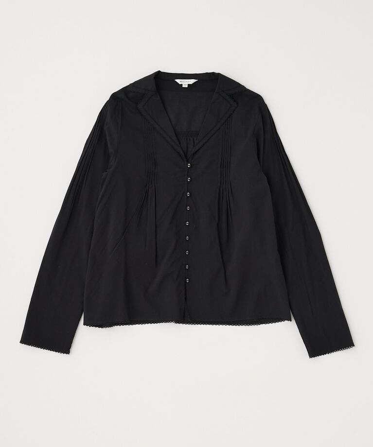 MOUSSY「COTTON PINTUCK ブラウス」|シャツ・ブラウス|BLK