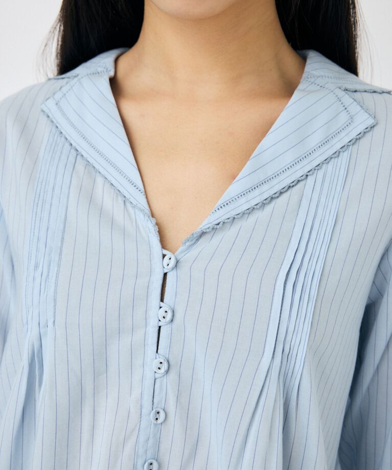 MOUSSY「COTTON PINTUCK ブラウス」|シャツ・ブラウス|