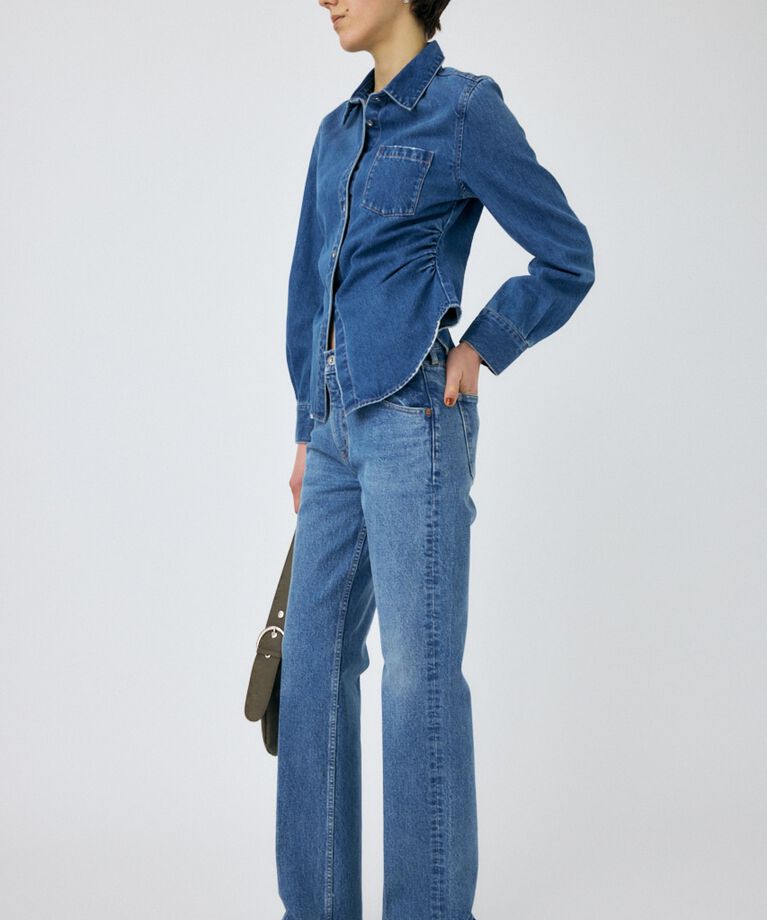 MOUSSY「WAIST FIT デニムシャツ」|シャツ・ブラウス|
