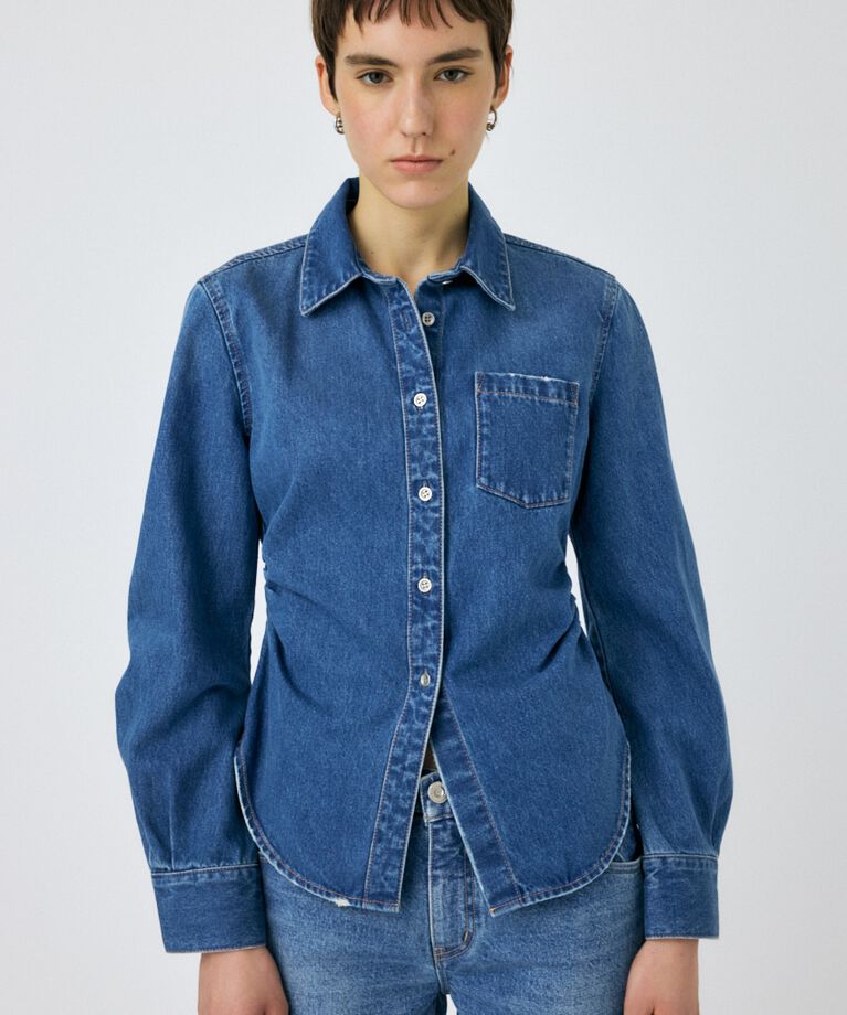 MOUSSY「WAIST FIT デニムシャツ」|シャツ・ブラウス|