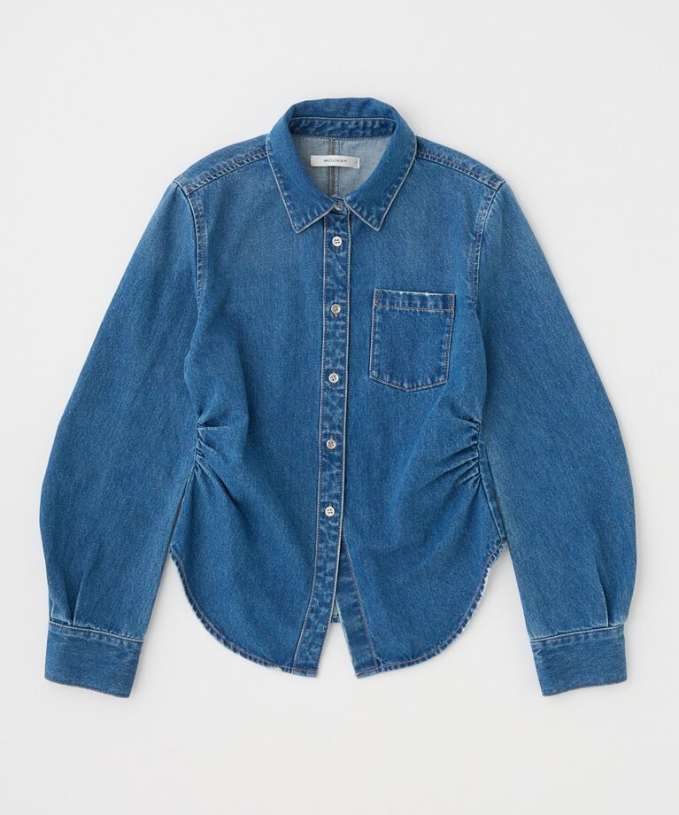 MOUSSY「WAIST FIT デニムシャツ」|シャツ・ブラウス|