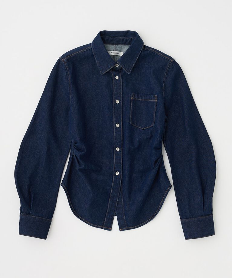 MOUSSY「WAIST FIT デニムシャツ」|シャツ・ブラウス|One Wash1