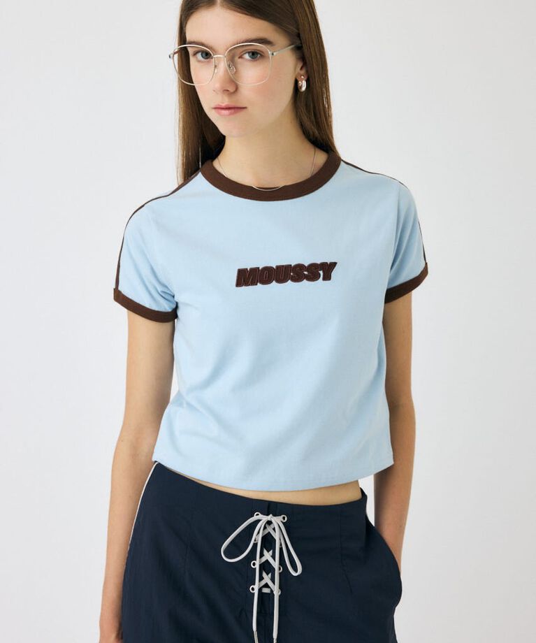 MOUSSY「RETRO SPORTY MOUSSY Tシャツ」|Tシャツ・カットソー|L/BLU1