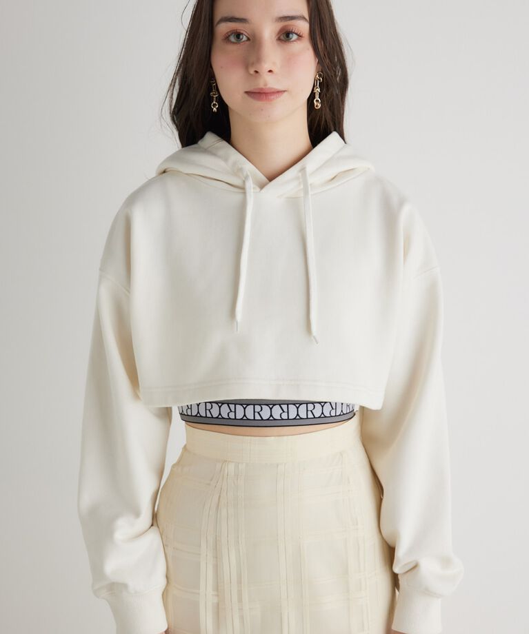 rienda「クロップドフーディースウェットTOP」|Tシャツ・カットソー|