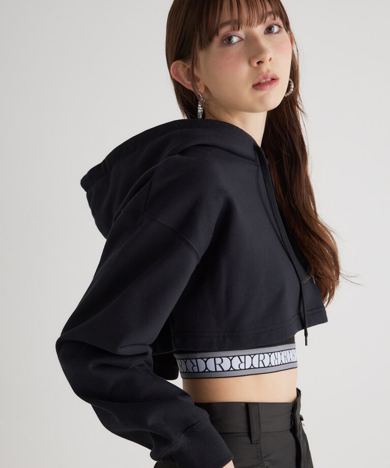 rienda「クロップドフーディースウェットTOP」|Tシャツ・カットソー|