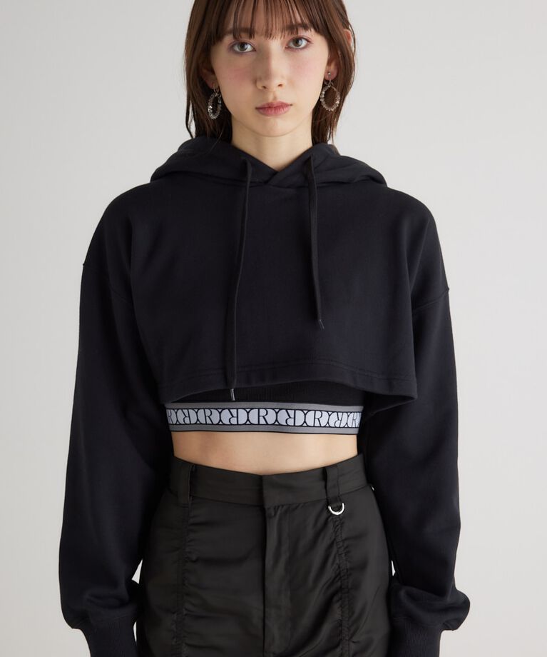 rienda「クロップドフーディースウェットTOP」|Tシャツ・カットソー|