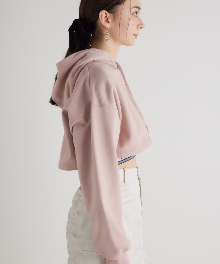 rienda「クロップドフーディースウェットTOP」|Tシャツ・カットソー|