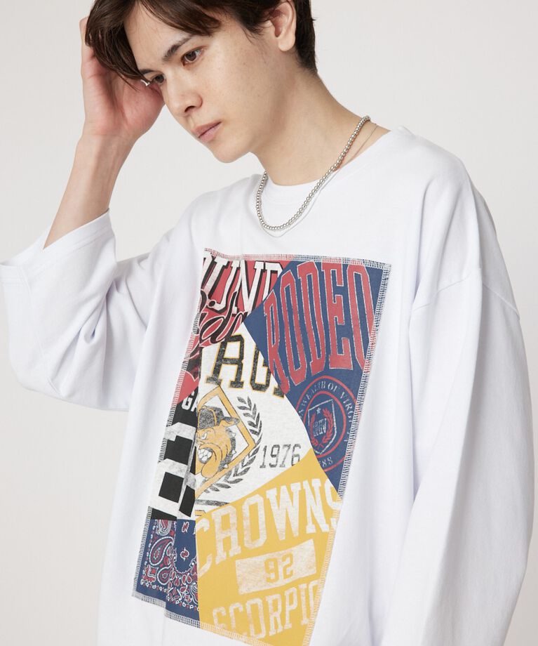 RODEO CROWNS「イラストハーフスリーブスウェット」|Tシャツ・カットソー|WHT