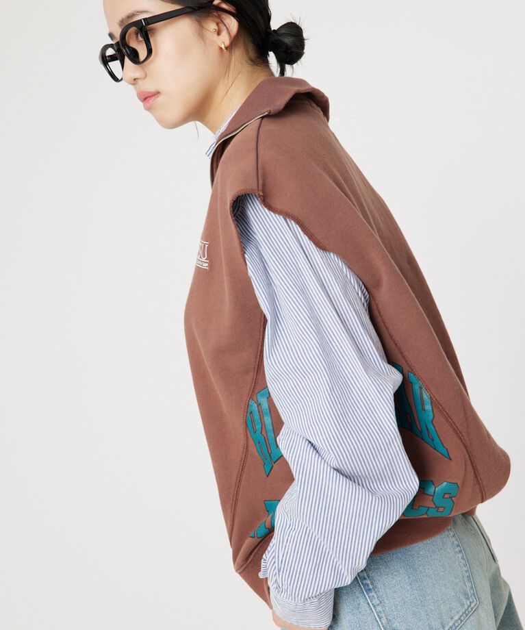 RODEO CROWNS「リメイクハーフジップベスト」|Tシャツ・カットソー|
