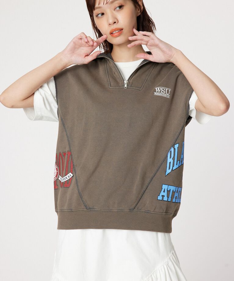 RODEO CROWNS「リメイクハーフジップベスト」|Tシャツ・カットソー|C.GRY