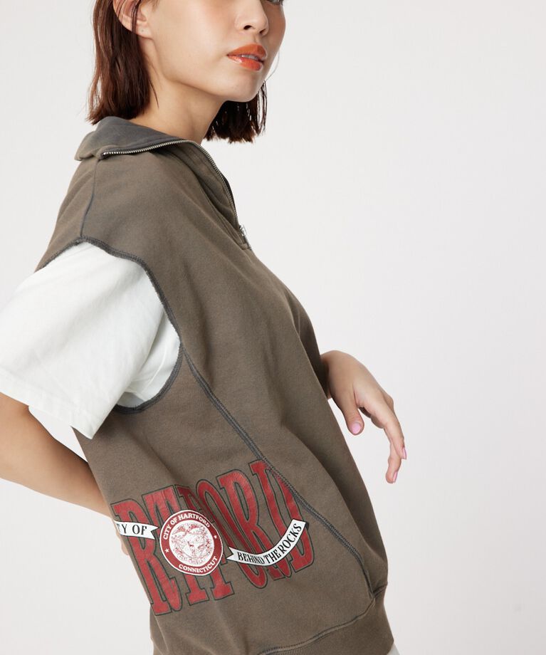 RODEO CROWNS「リメイクハーフジップベスト」|Tシャツ・カットソー|