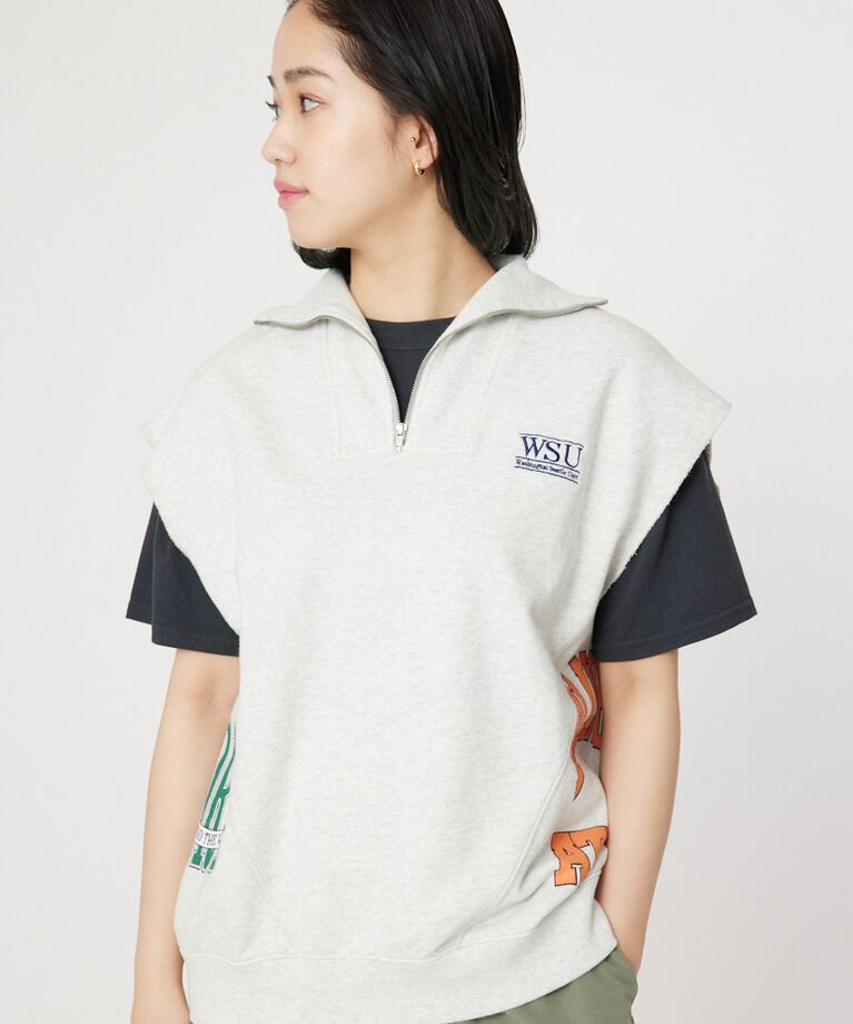RODEO CROWNS「リメイクハーフジップベスト」|Tシャツ・カットソー|L/T.GRY1
