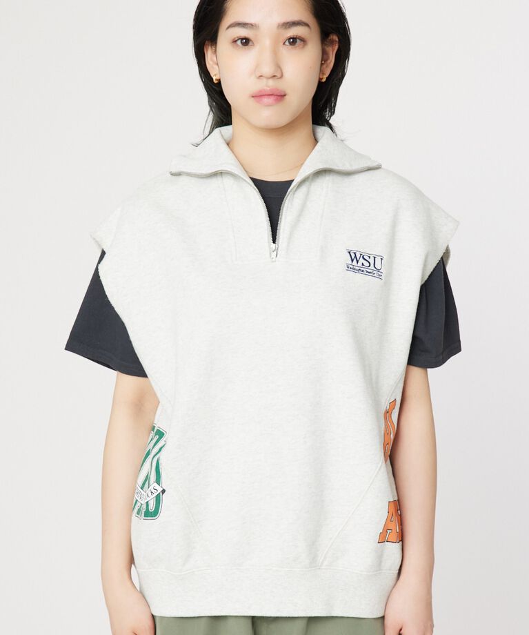 RODEO CROWNS「リメイクハーフジップベスト」|Tシャツ・カットソー|